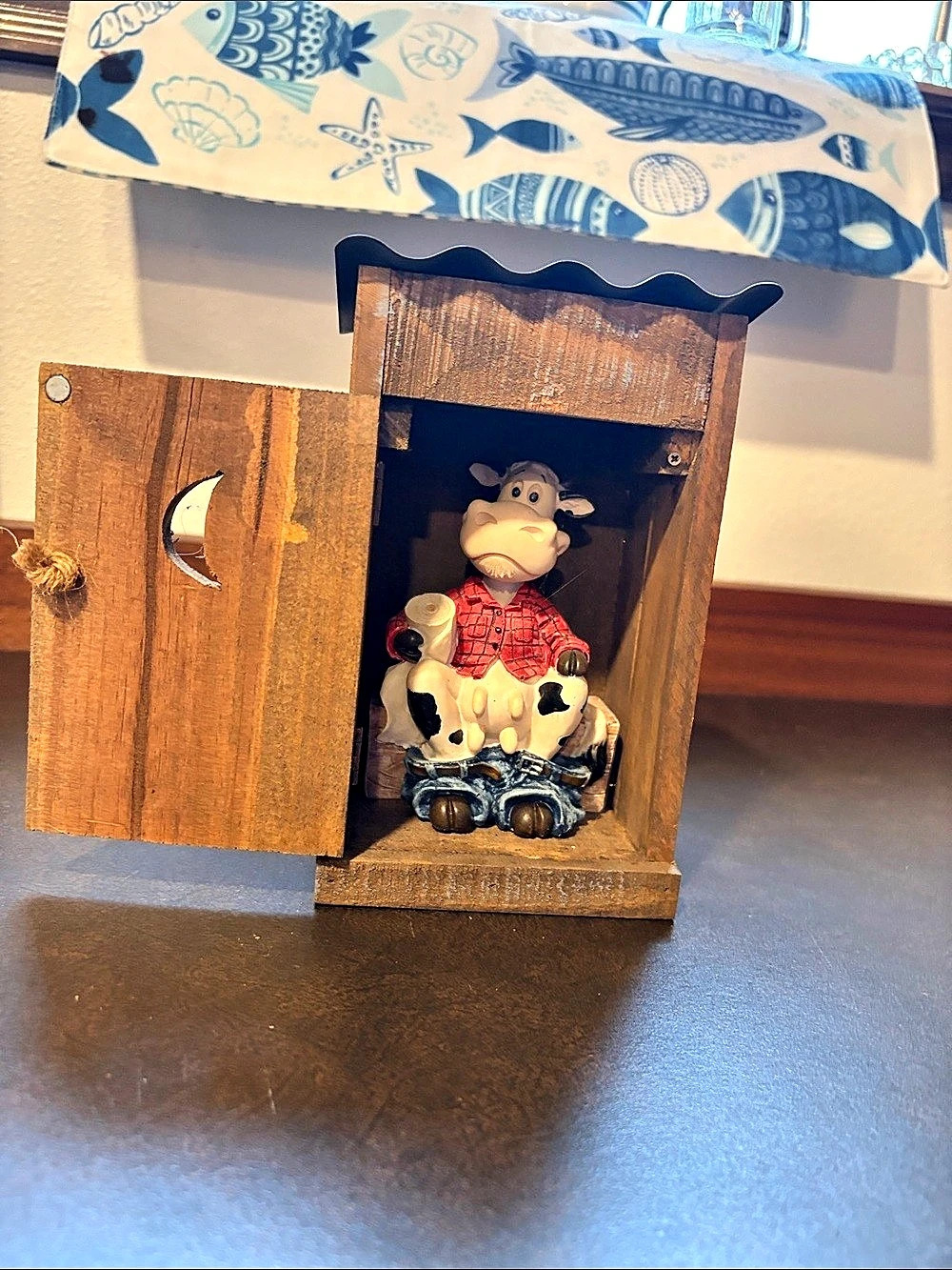 Wooden Cowboy 🤠 Cow Outhouse Figurine Cabinet Decor Figurine Farmhouse